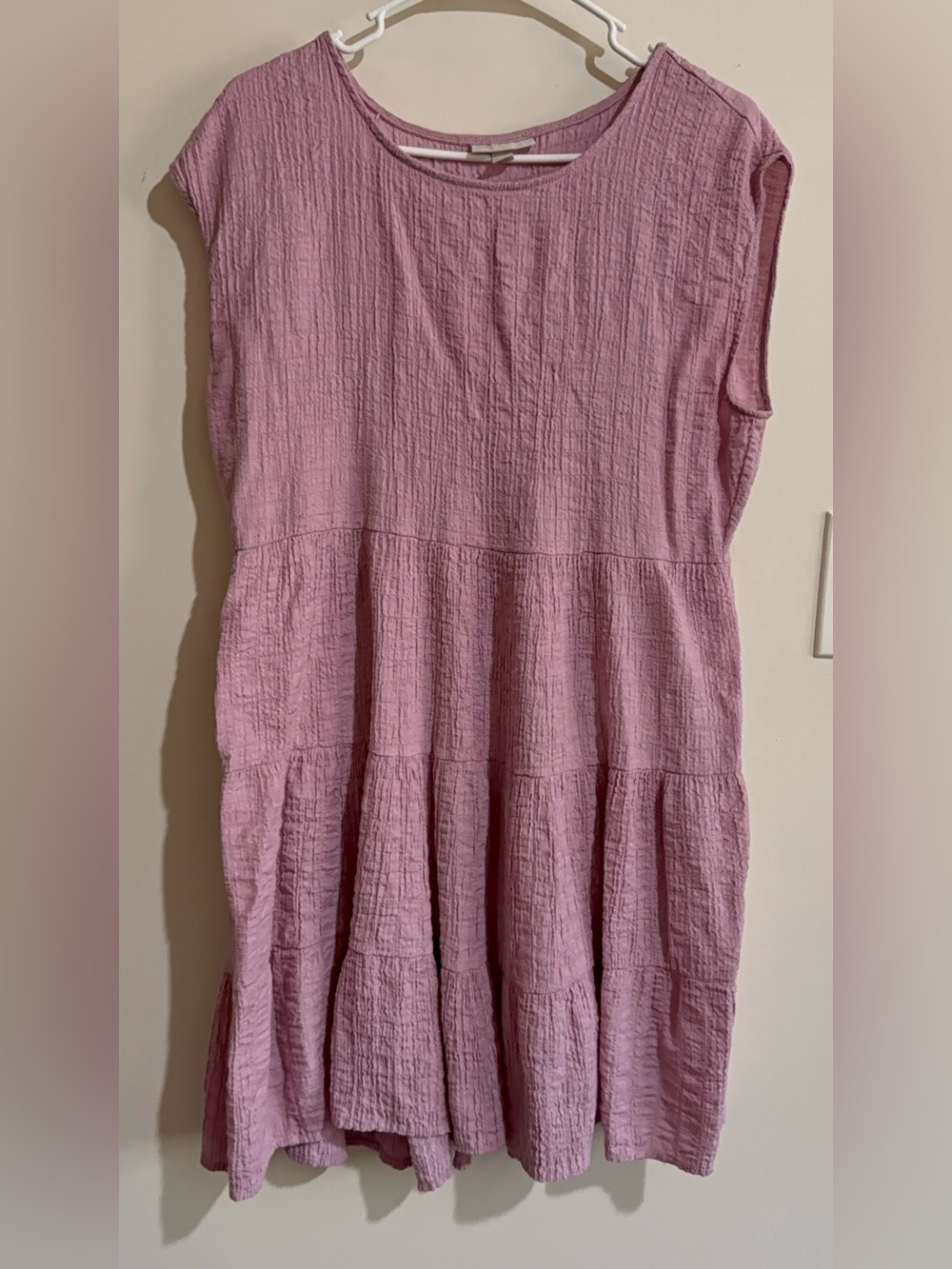 Knox Rose Pink Sleeveless Tiered Gauze Dress